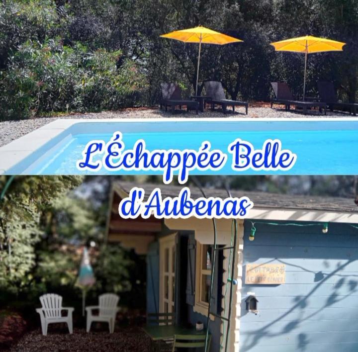 Chalet "Le Petit Olivier" Gites Appart 'Hotel L'Echappee Belle D'Aubenas Logement 2 Sur 3 Ngoại thất bức ảnh